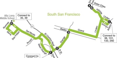 Mapa de San Francisco escolas de educación primaria