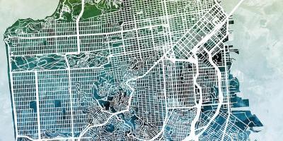 Mapa de San Francisco de arte da cidade