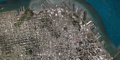 Mapa de San Francisco de satélite