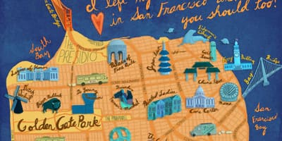 Mapa de San Francisco ilustración