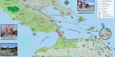 Mapa de San Francisco paseo en bicicleta