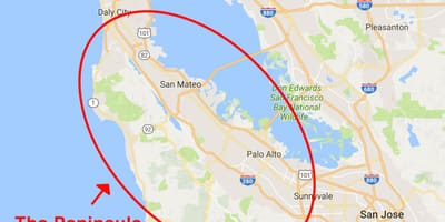 Mapa de San Francisco península 
