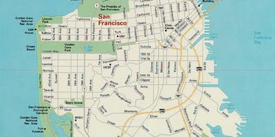 Mapa de San Francisco principais atraccións