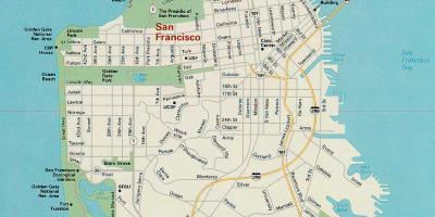 Mapa de San Francisco principais atraccións