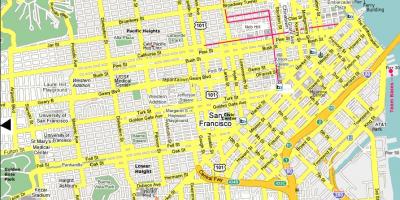 San Francisco lugares de interese mapa