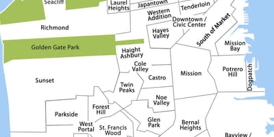 Mapa de San Francisco rexión