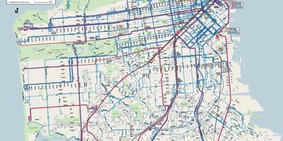 San Francisco sistema de autobuses mapa