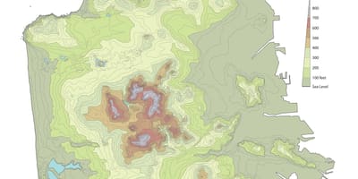 San Francisco mapa topográfico