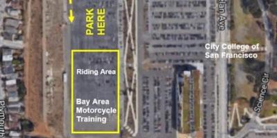 Mapa de SF motocicleta aparcadoiro
