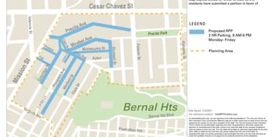Mapa de SFmta rúa de limpeza