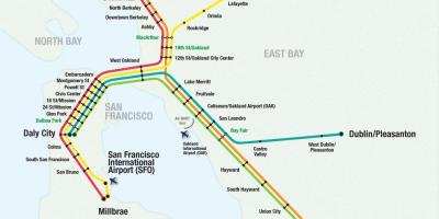 San Francisco aeroporto bart mapa