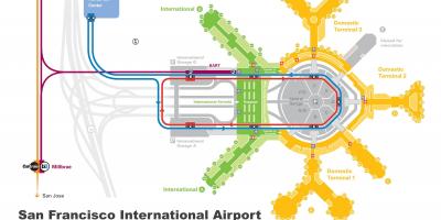 San Francisco aeroporto de coche de aluguer mapa