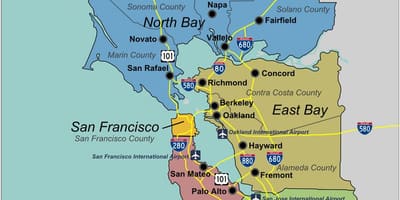 Mapa do sur de San Francisco