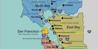 Mapa do sur de San Francisco