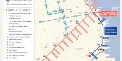 Mapa de San Francisco ruta trolley
