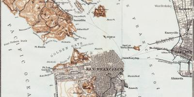 Mapa de vintage San Francisco 