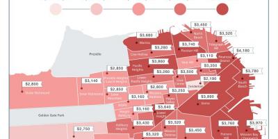 Área da baía prezos de aluguer mapa